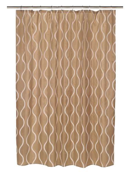 Шторка для ванной, 1.83 м, полиэстер, бежевый, серия Geneva, Carnation Home Fashions