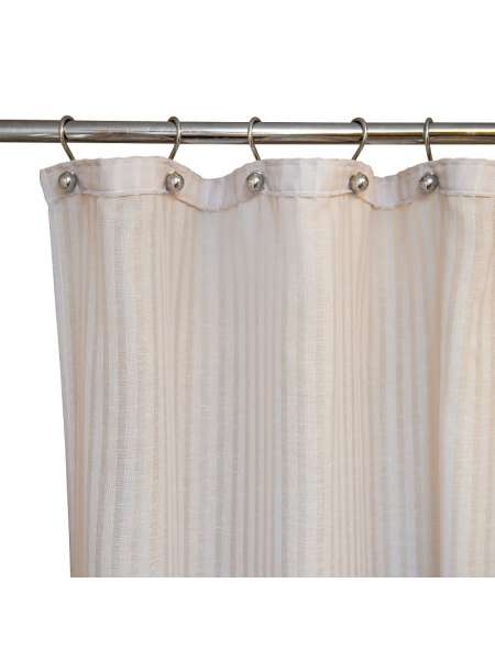 Шторка для ванной Rio C/3 + Liso Beige, 180х200 см, полиэстер/лен, светло-серый, серия Шторки для ванной комнаты, Arti-Deco
