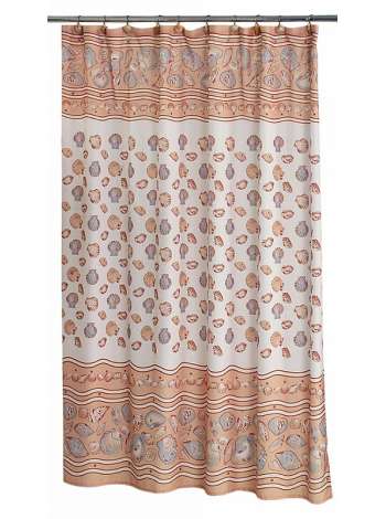 Шторка для ванной, 1.83 м, полиэстер, бежевый, серия South Beach, Carnation Home Fashions