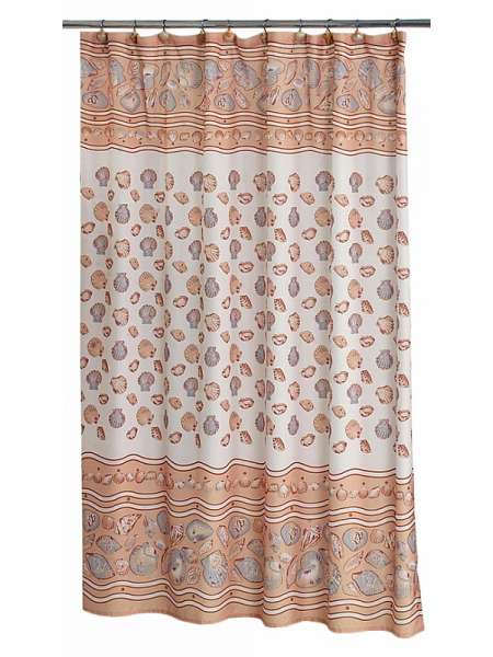 Шторка для ванной, 1.83 м, полиэстер, бежевый, серия South Beach, Carnation Home Fashions