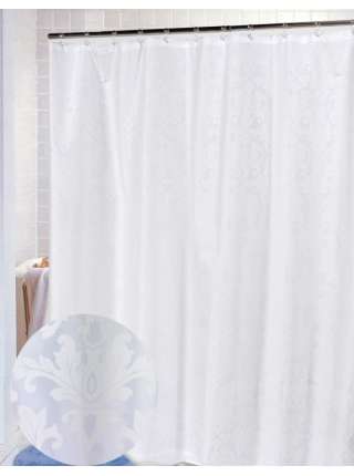 Штора для ванной Carnation Home Fashions Damask White