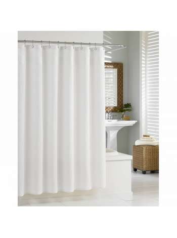 Шторка для ванной Waffle White, 183х183 см, хлопок, белый, серия Прочее, Kassatex