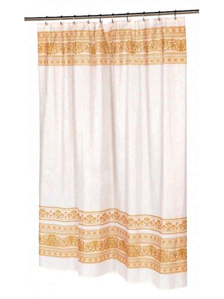 Шторка для ванной, 1.83 м, полиэстер, золото, серия Fleur, Carnation Home Fashions