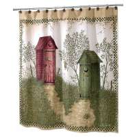 Шторка для ванной, 183 см, полиэстер, мультиколор, серия Outhouses, Avanti