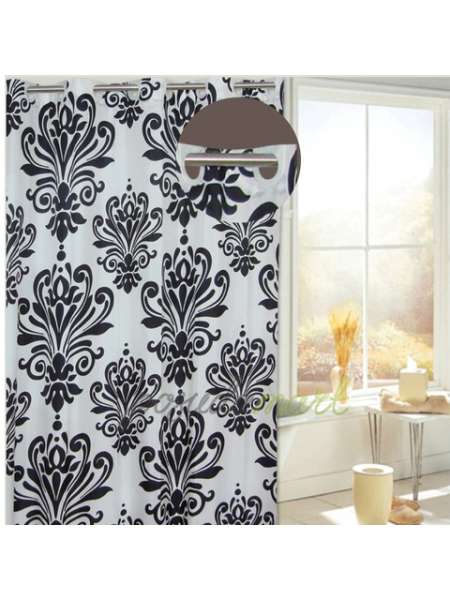 Шторка для ванной, 1.83 м, полиэстер, белый, серия Beacon Hill, Carnation Home Fashions
