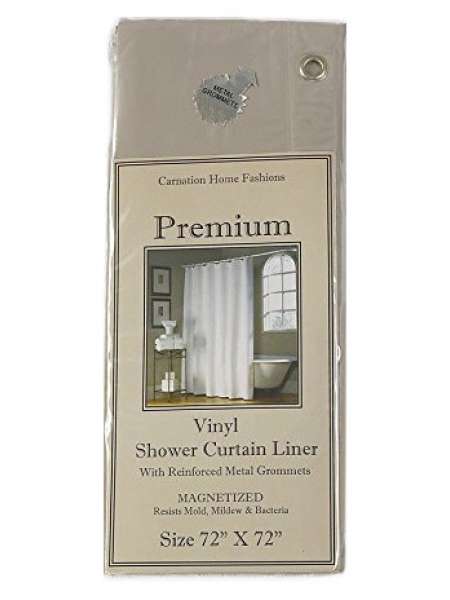 Шторка защитная, 183 см, винил, натуральный, серия Gauge, Carnation Home Fashions
