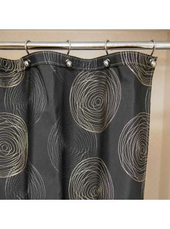 Шторка для ванной 180x200 cм. Arti-Deco Melany Black 180х200 черный + Liso White AMEL1820BL-2