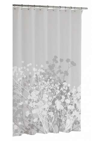 Шторка для ванной Willow Grey, 183х183 см, хлопок, серый, серия Прочее, Kassatex