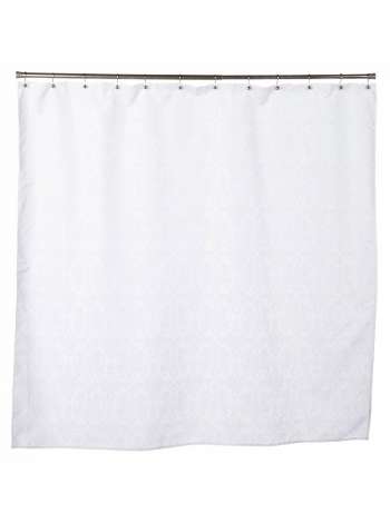 Шторка для ванной, 1.83 м, полиэстер, белый, серия Damask, Carnation Home Fashions