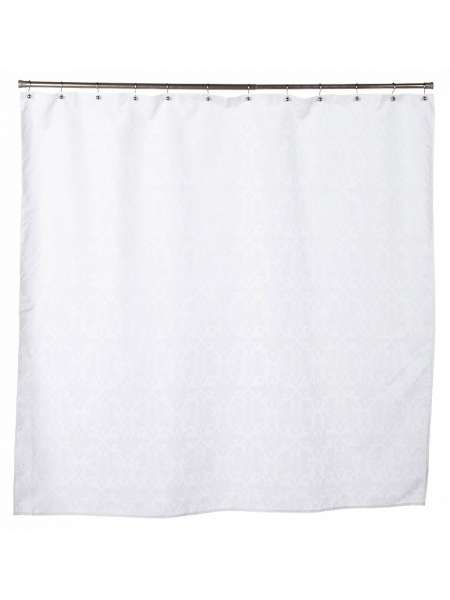 Шторка для ванной, 1.83 м, полиэстер, белый, серия Damask, Carnation Home Fashions