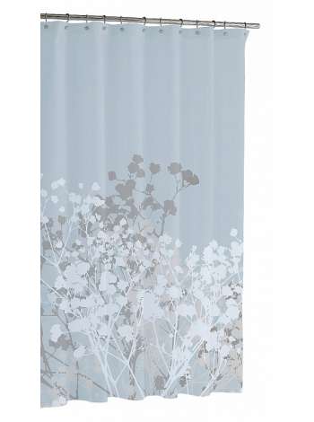 Шторка для ванной Willow Spa Blue, 183х183 см, хлопок, голубой, серия Прочее, Kassatex