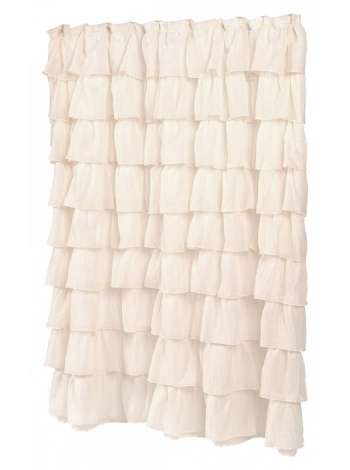Шторка для ванной, 1.83 м, полиэстер, слоновая кость, серия Carmen, Carnation Home Fashions