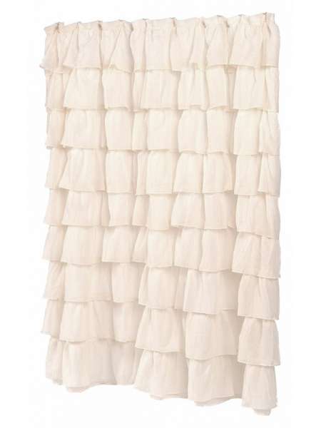 Шторка для ванной, 1.83 м, полиэстер, слоновая кость, серия Carmen, Carnation Home Fashions