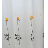 Шторка для ванной Rosas C. Yellow, 180х200 см, полиэстер/хлопок, белый/желтый, серия Шторки для ванной комнаты, Arti-Deco
