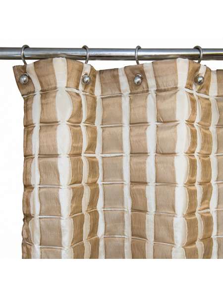 Шторка для ванной Reno Beige + Liso Beige, 300х200 см, полиэстер, бежевый, серия Шторки для ванной комнаты, Arti-Deco