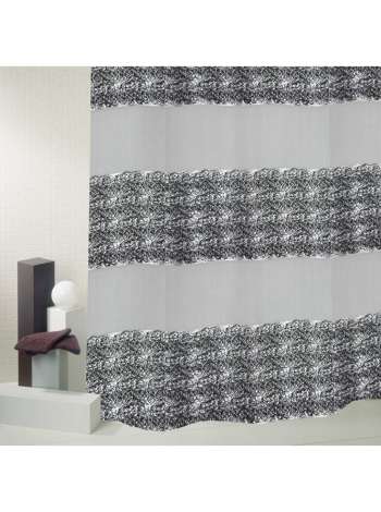 Шторка для ванной комнаты Arti-Deco Beret C. Grey 180х200 серый + Liso White ABER1820G-2