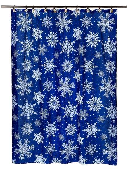 Штора для ванной Carnation Home Fashions Snow Flake