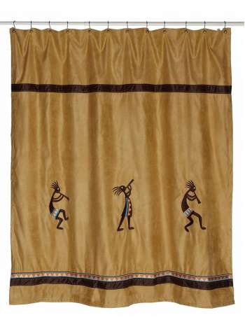 Шторка для ванной, 183 см, полиэстер, коричневый, серия Kokopelli, Avanti