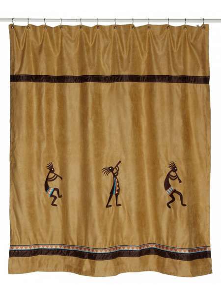 Шторка для ванной, 183 см, полиэстер, коричневый, серия Kokopelli, Avanti