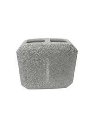 Стакан для зубных щеток, 11 см, фарфор, серый, серия Shagreen, Kassatex