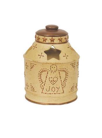 Стакан для зубных щеток Punched Tin, 11.4 см, полистоун, коричневый, серия Стаканы, Blonder Home