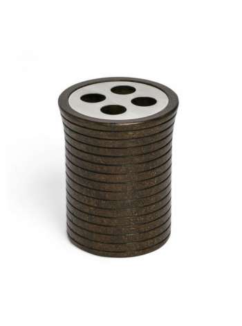 Стакан для зубных щеток, 10.5 см, каучуковое дерево, серия Rubber Wood (Eko), Kassatex