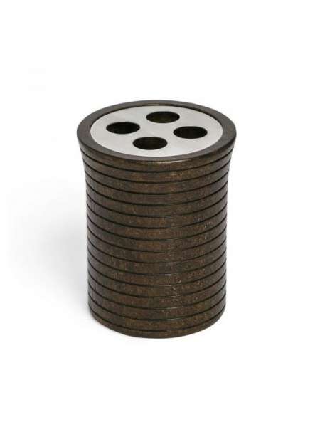 Стакан для зубных щеток, 10.5 см, каучуковое дерево, серия Rubber Wood (Eko), Kassatex