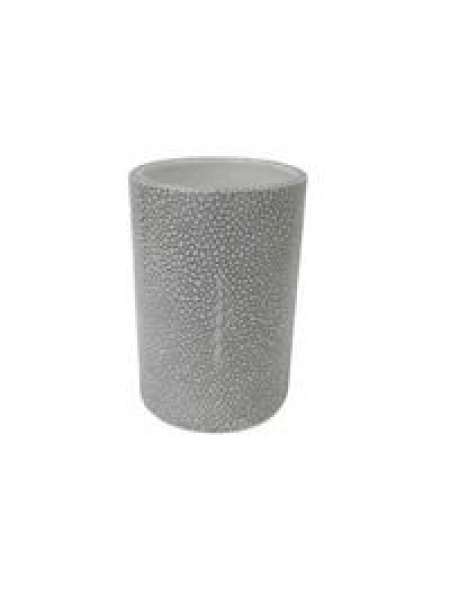 Стакан для зубной пасты, 10 см, фарфор, серый, серия Shagreen, Kassatex