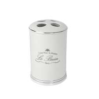 Стакан для зубных щеток, 11.7 см, фарфор, белый, серия Le Bain White, Kassatex
