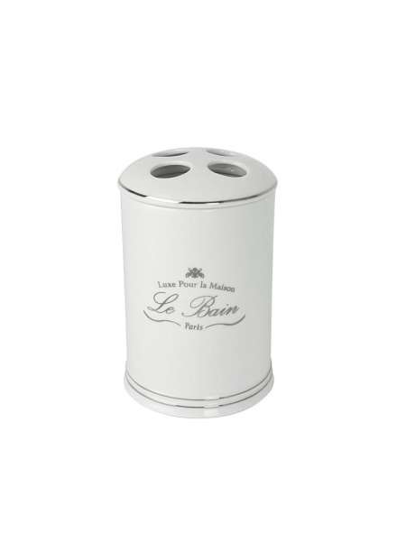 Стакан для зубных щеток, 11.7 см, фарфор, белый, серия Le Bain White, Kassatex