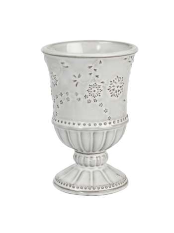 Стакан для зубной пасты, 12.6 см, керамика, серый, серия Eyelet, Creative Bath