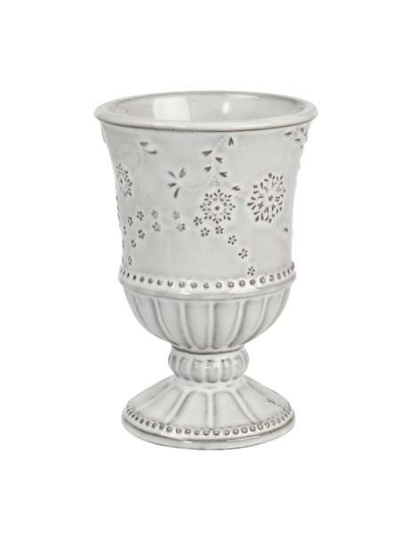 Стакан для зубной пасты, 12.6 см, керамика, серый, серия Eyelet, Creative Bath