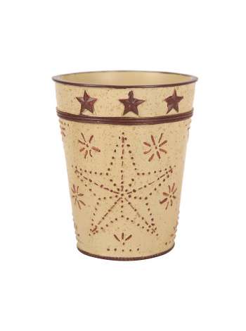 Стакан для зубной пасты Punched Tin, 10.2 см, полистоун, бежевый, серия Стаканы, Blonder Home