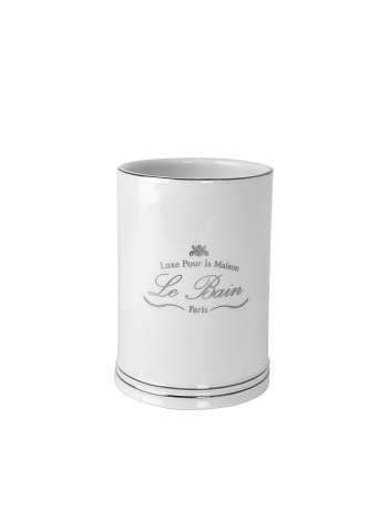 Стакан для зубной пасты, 10.4 см, фарфор, белый, серия Le Bain White, Kassatex