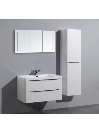 Тумба с раковиной BelBagno Ancona-N 1200 2C SO BL bianco lucido подвесная