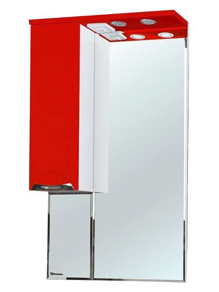 Зеркало-шкаф Bellezza Альфа 55 L красный