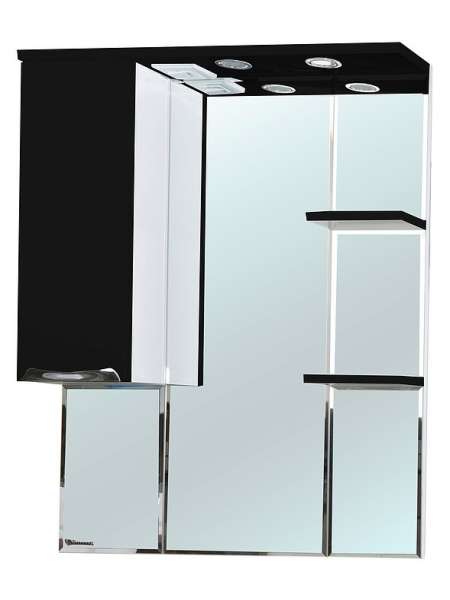 Зеркало-шкаф Bellezza Альфа 75 L черный