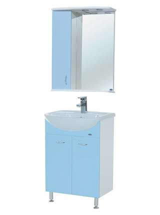 Зеркало-шкаф Bellezza Астра 60 L голубой