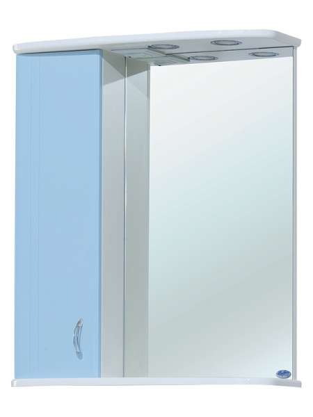 Зеркало-шкаф Bellezza Астра 60 L голубой