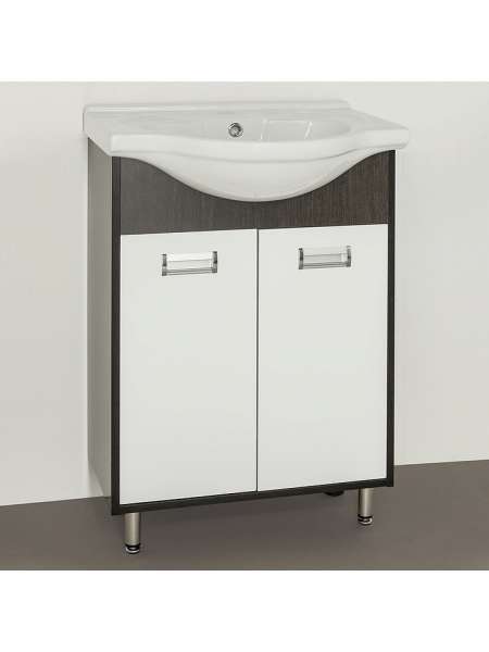 Тумба с раковиной Style Line Эко Стиль W №9 60 белая, венге