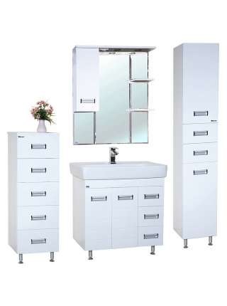 Зеркало-шкаф Bellezza Сиена 80 L белый