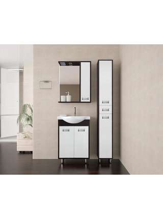 Тумба с раковиной Style Line Эко Стиль W №9 60 белая, венге