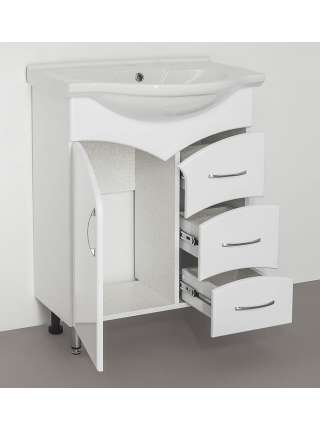 Тумба с раковиной Style Line Эко Стандарт №22 65 белая