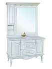 Зеркало-шкаф Bellezza Рим 110 L белое патина золото