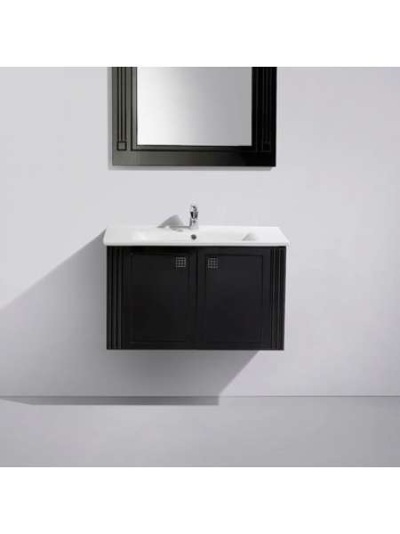 Тумба с раковиной BelBagno Atria 83 nero lucido