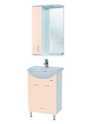 Тумба с раковиной Bellezza Уют 50 с нижним ящиком бежевая