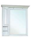 Зеркало-шкаф Bellezza Рим 110 L белое патина золото