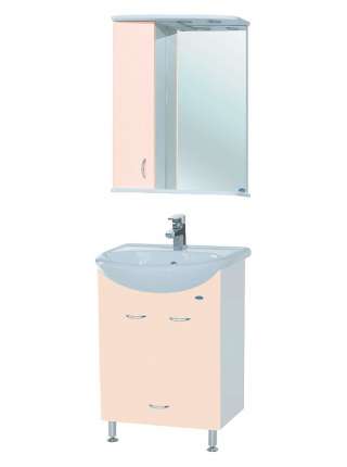 Тумба с раковиной Bellezza Уют 60 с нижним ящиком бежевая