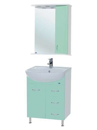 Тумба с раковиной Bellezza Уют 60 3 ящика салатовая