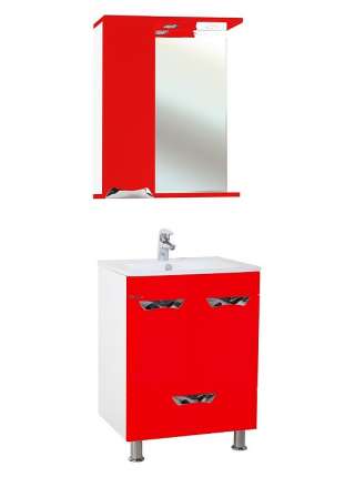 Зеркало-шкаф Bellezza Симона 60 L красный